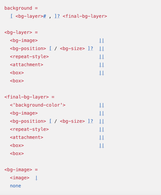 background property formal syntax after improvement